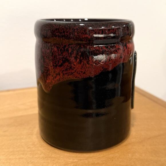 Deneen Pottery Coffee Mug Kartchner Caverns State Park Arizona 2018 Red/Black - Picture 2 of 6